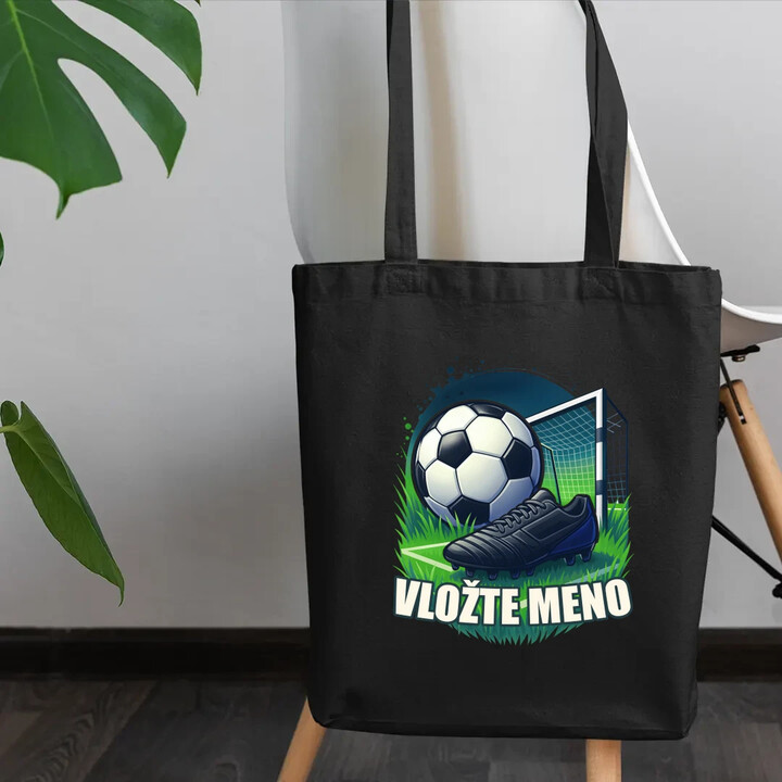 Futbal (meno) - lopta a ihrisko - taška s potlačou - personalizovaný produkt