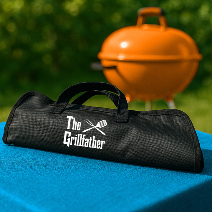 The Grillfather - Grilovacie náradie v puzdre s potlačou