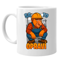 Sa to opraví - keramický hrnček s potlačou