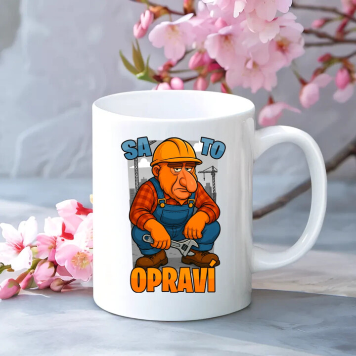 Sa to opraví - keramický hrnček s potlačou