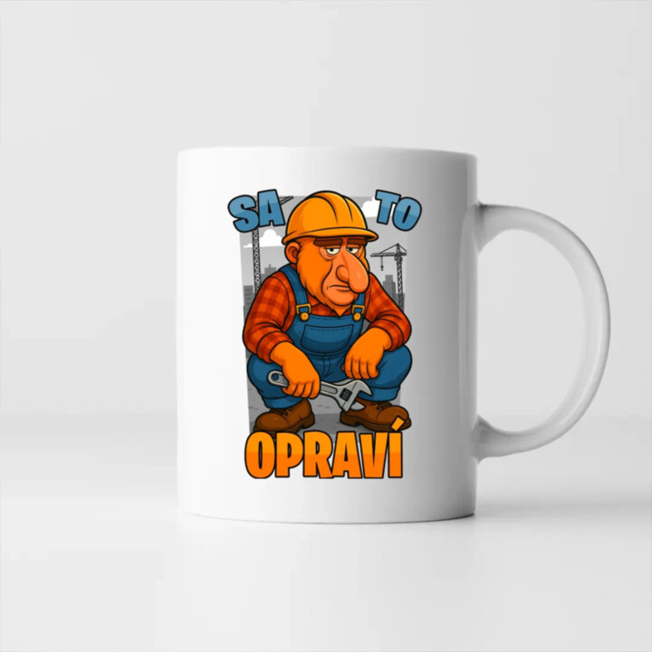 Sa to opraví - keramický hrnček s potlačou