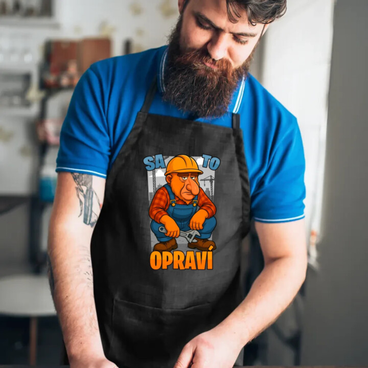 Sa to opraví - zástera s potlačou