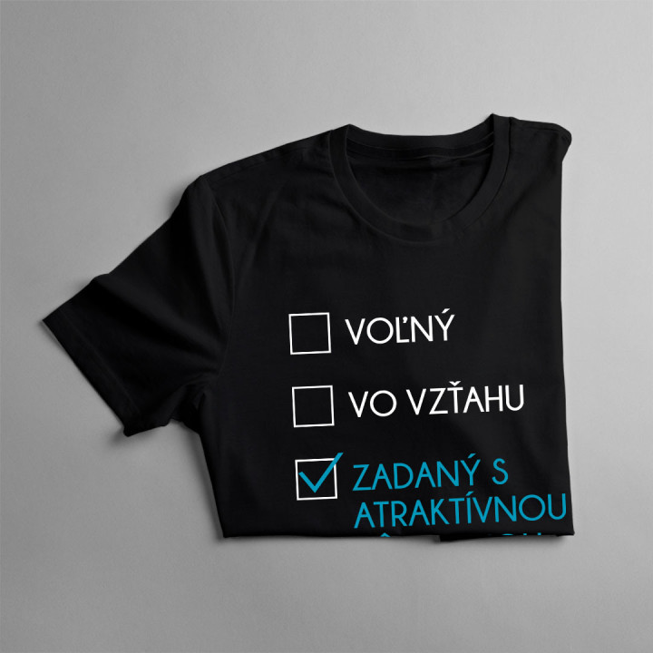 Zadaný s atraktívnou pôrodnou asistentkou - pánske tričko s potlačou