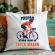 Prepáč, už mám plány na tento víkend - bicykel - vankúš s potlačou