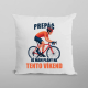 Prepáč, už mám plány na tento víkend - bicykel - vankúš s potlačou