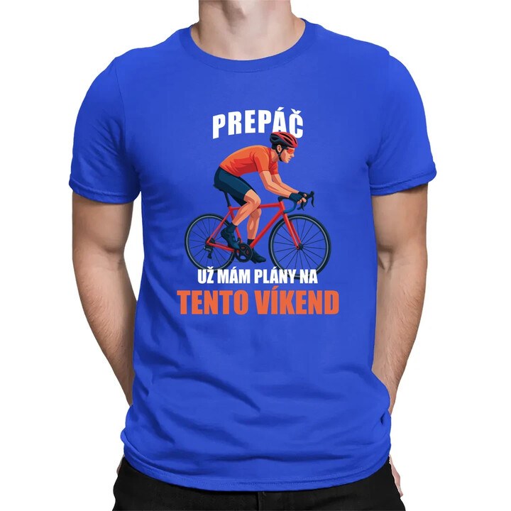 Prepáč, už mám plány na tento víkend - bicykel - pánske tričko s potlačou