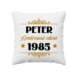 Limitovaná edícia: meno + rok - vankúš s potlačou - personalizovaný produkt