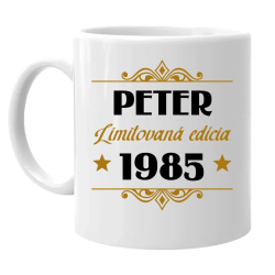 Limitovaná edícia: meno + rok - keramický hrnček s potlačou - personalizovaný produkt