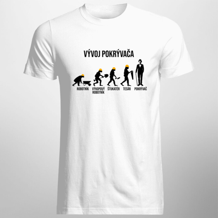 Vývoj pokrývača - pánske tričko s potlačou
