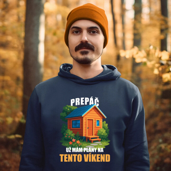 Prepáč, už mám plány na tento víkend - záhrada  - pánska mikina s potlačou