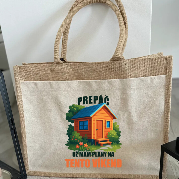 Prepáč, už mám plány na tento víkend - záhrada - Jutová taška s potlačou