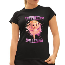 Ballerina Cappuccina Baby - Italian Brainrot - balerína šálka - dámske tričko s potlačou
