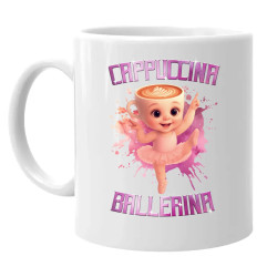 Ballerina Cappuccina Baby - Italian Brainrot - balerína šálka - keramický hrnček s potlačou