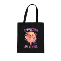 Ballerina Cappuccina Baby - Italian Brainrot - balerína šálka - taška s potlačou