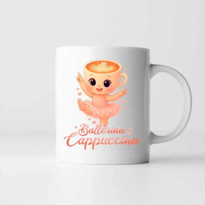 Ballerina Cappuccina Baby V2 - Italian Brainrot - balerína šálka - keramický hrnček s potlačou