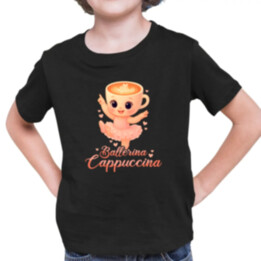 Ballerina Cappuccina Baby V2 - Italian Brainrot - balerína šálka - detské tričko s potlačou