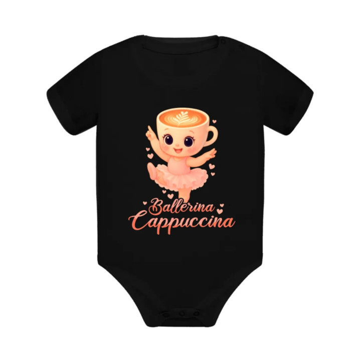 Ballerina Cappuccina Baby V2 - Italian Brainrot - balerína šálka  - body s potlačou