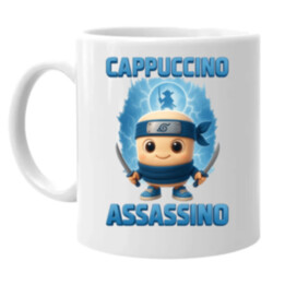 Cappuccino Assassino Baby - Italian Brainrot - ninja kelímok - keramický hrnček s potlačou