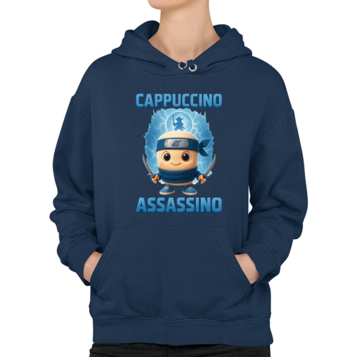 Cappuccino Assassino Baby - Italian Brainrot - ninja kelímok  - dámska mikina s potlačou