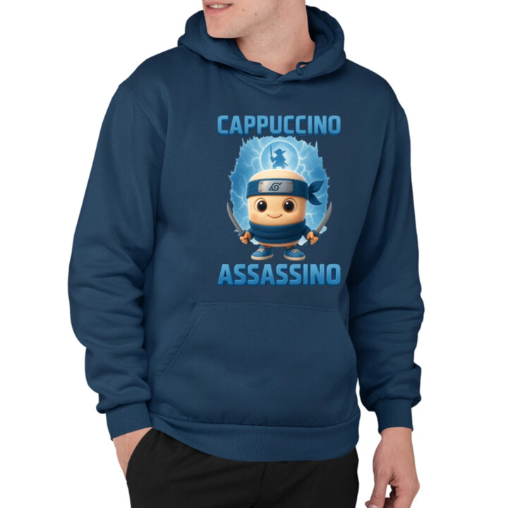 Cappuccino Assassino Baby - Italian Brainrot - ninja kelímok  - pánska mikina s potlačou