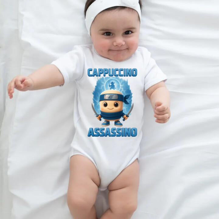 Cappuccino Assassino Baby - Italian Brainrot - ninja kelímok  - body s potlačou