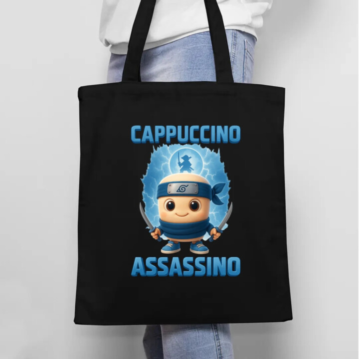 Cappuccino Assassino Baby - Italian Brainrot - ninja kelímok - taška s potlačou