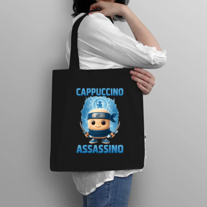 Cappuccino Assassino Baby - Italian Brainrot - ninja kelímok - taška s potlačou
