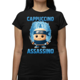 Cappuccino Assassino Baby - Italian Brainrot - ninja kelímok - dámske tričko s potlačou