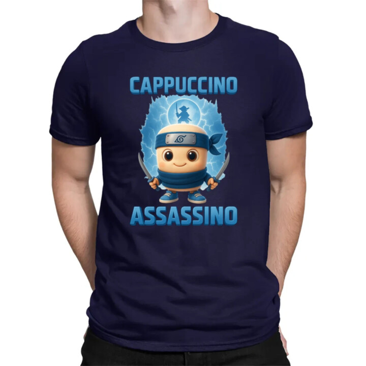 Cappuccino Assassino Baby - Italian Brainrot - ninja kelímok - pánske tričko s potlačou