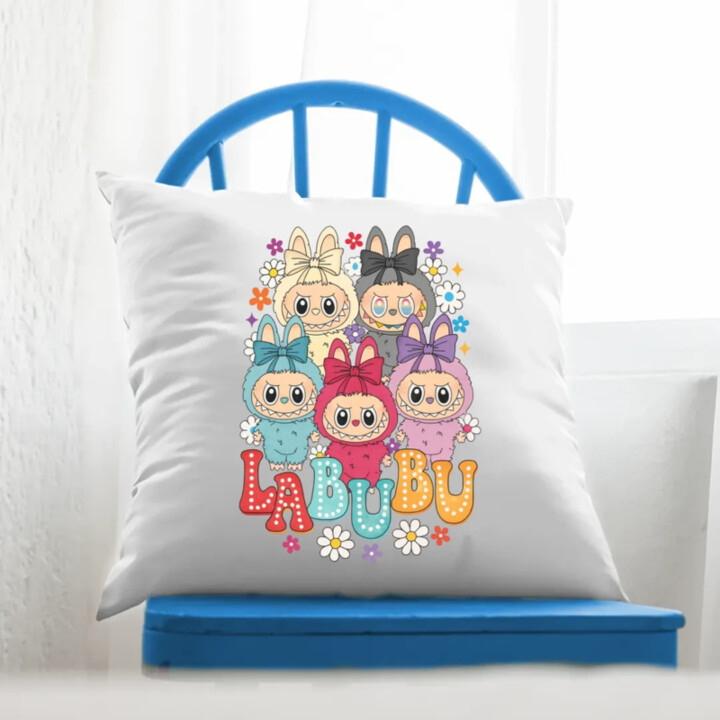 Bábiky Bubu - rôzne farby - vankúš s potlačou pro fanoušky Labubu