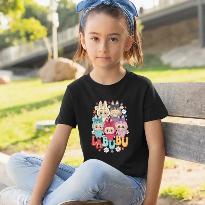 Bábiky Bubu - rôzne farby - detské tričko s potlačou pro fanoušky Labubu
