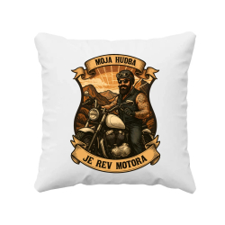 Moja hudba je rev motora V2 - vankúš s potlačou