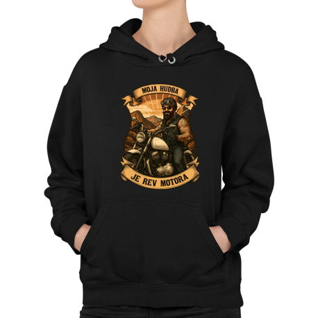 Moja hudba je rev motora V2  - dámska mikina s potlačou