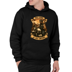 Moja hudba je rev motora V2  - pánska mikina s potlačou