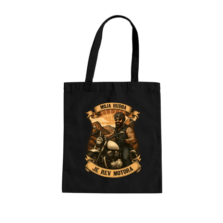 Moja hudba je rev motora V2 - taška s potlačou