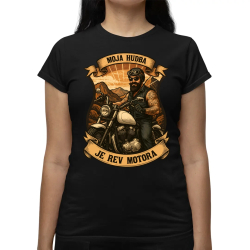 Moja hudba je rev motora V2 - dámske tričko s potlačou