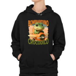 Baby Bombardino Crocodilo - Italian Brainrot - krokodíl bombardér  - dámska mikina s potlačou
