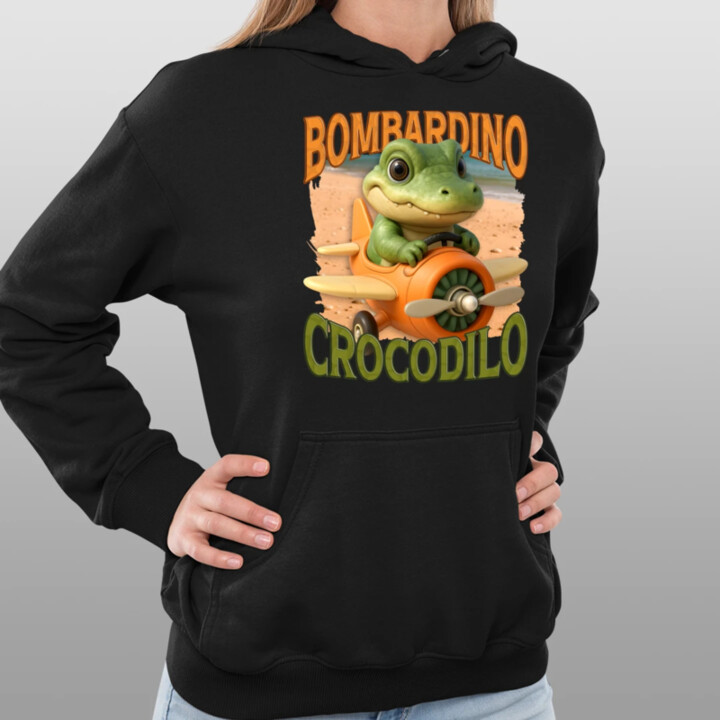 Baby Bombardino Crocodilo - Italian Brainrot - krokodíl bombardér  - dámska mikina s potlačou