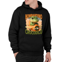 Baby Bombardino Crocodilo - Italian Brainrot - krokodíl bombardér  - pánska mikina s potlačou