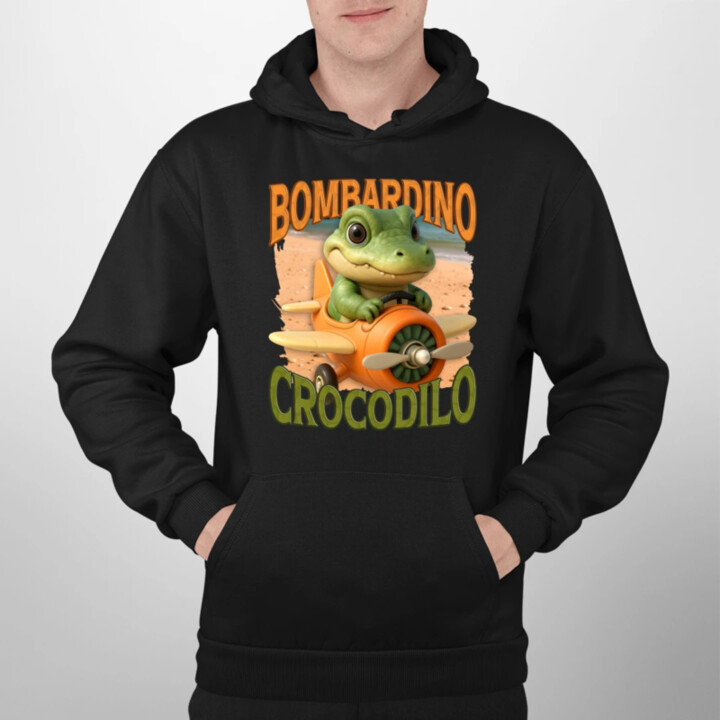 Baby Bombardino Crocodilo - Italian Brainrot - krokodíl bombardér  - pánska mikina s potlačou