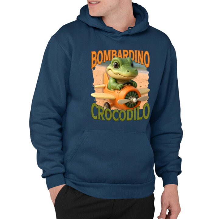 Baby Bombardino Crocodilo - Italian Brainrot - krokodíl bombardér  - pánska mikina s potlačou