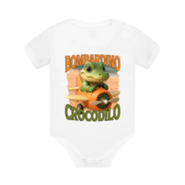 Baby Bombardino Crocodilo - Italian Brainrot - krokodíl bombardér  - body s potlačou