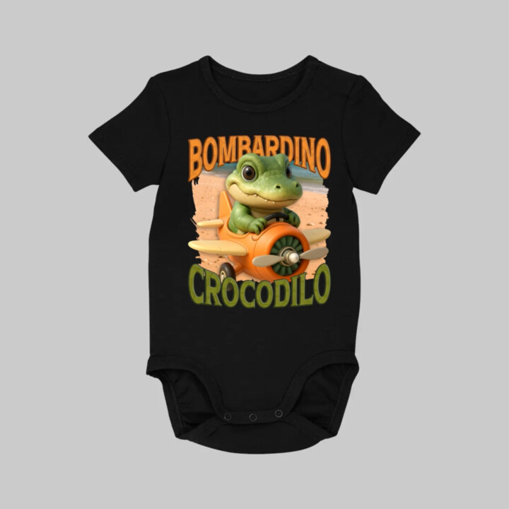 Baby Bombardino Crocodilo - Italian Brainrot - krokodíl bombardér  - body s potlačou