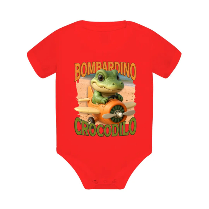 Baby Bombardino Crocodilo - Italian Brainrot - krokodíl bombardér  - body s potlačou