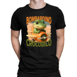 Baby Bombardino Crocodilo - Italian Brainrot - krokodíl bombardér - pánske tričko s potlačou