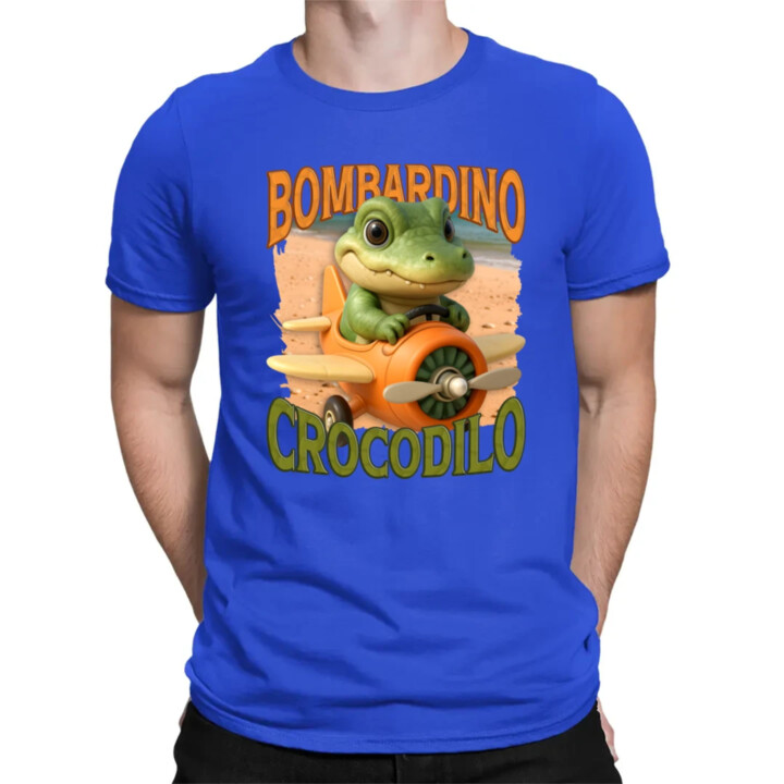 Baby Bombardino Crocodilo - Italian Brainrot - krokodíl bombardér - pánske tričko s potlačou