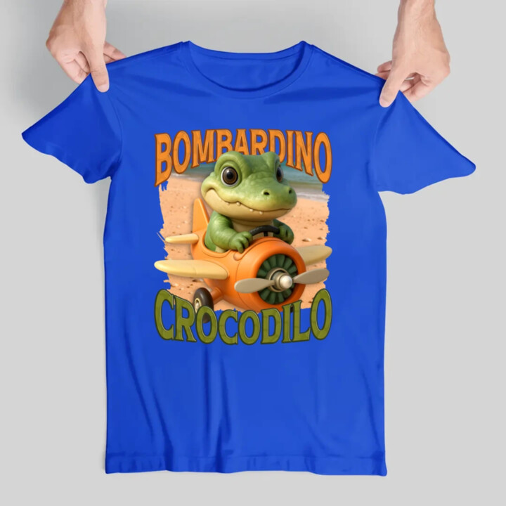 Baby Bombardino Crocodilo - Italian Brainrot - krokodíl bombardér - pánske tričko s potlačou