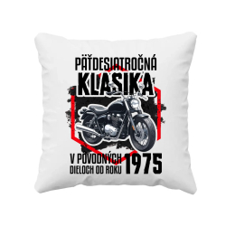 Päťdesiatročná klasika - v pôvodných dieloch od roku 1975 - vankúš s potlačou
