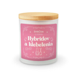 Sviečka s vôňou hybridov a klebetenia - vonná sviečka s potlačou