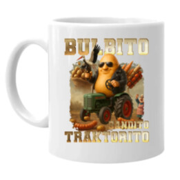 Bulbito bandito traktorito - zemiak traktorista bandita - Italian Brainrot - keramický hrnček s potlačou